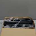 Room Divider No Drilling Curtain Rod Wall Divider for Room Separation, 410ft(H) 28114inch(W) Adjustable, Heavy Duty Partition Space Separator Freestanding Tension Curtain Stand, Black