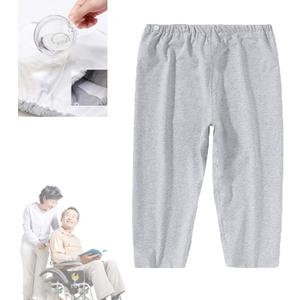 Yodilala TPU Incontinence Care Trousers,Adjustable Patient Care Trousers,Patient Diaper Pants Ideal for Bedridden Patients, Elderly, Mobility Impaired, Women on Periods(Gray,3XL) (Gray, XXXL)