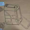 Medium Dog Stroller, Dual Entry One-Touch Folding,Small and Medium Pet Stroller,360 Rotating Front Wheels,70 lbs Weight Capacity for Outdoor Travel and Elderly Dogs - Blue