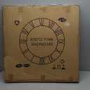 40" Extra Large Wall Clock, Silent Rustic Metal Wood Face Decorative Clock, Battery Operated Farmhouse Modern Oversized Wall Clocks for Living Room, Bedroom, Kitchen, Office, Home Decor (Dark Brown - Roman Numbers)