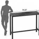 Outdoor Bar Table, 36in Bar Height Table, Black Metal Frame with Weatherproof Top, HDPE Outdoor Furniture for Patio, Hot Tub, Party, Balcony, Indoor