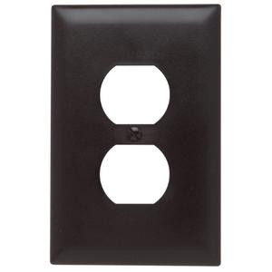 Legrand Pass & Seymour TPJ8 Trademaster Jumbo Oversized Unbreakable Nylon Wall Plate, 1 Gang, One Duplex Outlet Cover, Brown (1 Count)