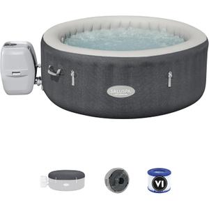 Bestway SaluSpa Hot Springs Inflatable Hot Tub, Fits Up to 2-4 Persons, Energy-Efficient Portable Spa, Outdoor Blow Up Hottub for Backyard, 120 AirJets, 71" x 26" Round