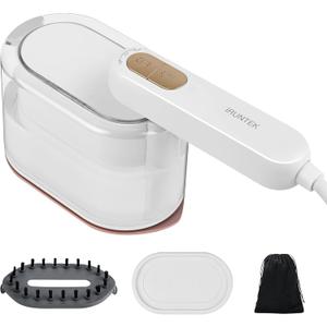 iRUNTEK 2-in-1 Steamer Iron & Clothes Steamer - Handheld Portable Garment Steamer, 1000W Powerful Steam with 30s Fast Heat-up,160ml Water Tank, Rotary Garment Iron, Ideal for Home & Travel, White