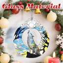 Stained Glass Ornament, Wolf Christmas Decorations, Christmas Ornaments for Tree, Holiday Ornament, Wolf Gifts, Holiday Party Gifts, Gift Ideas & Xmas Gift