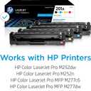 HP 201A Black, Cyan, Magenta, Yellow Toner Cartridges for HP Printers (4-Pack) | Works with Color LaserJet Pro M252; Color LaserJet Pro MFP M277 Series | CF400AQ1