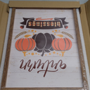 ArtbyHannah Fall Wall Deocr Framed 3d Fall Wall Art,Rustic Thanksgiving Decor with Pumpkins Fall Pictures Wall Decor,Vintage Fall Decorations for Home Kitchen Living Room(1216 Inch Brown Framed)