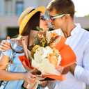 BEISHIDA 20 PCS Orange Floral Wrapping Paper-Matte Waterproof Flower Wrapping Paper Bouquet for Florist Supplies, DIY Crafts, Gift Packaging, Wedding, Birthday Gift