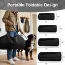Collapsible Soft Dog Crate 36 Inch, Portable Travel Pet Crate for Large Dogs with 4-Door Mesh, Large Dog Kennel Indoor & Outdoor, Light Grey