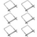 6 Pack Square U-Bolts, Stainless Steel U-Bolts with Frame Plates and Nuts, 2"/50mm Inner Width 3.15"/80mm Length, U Shaped Bolt for Automobiles Trailer, Ski Boat, Sailboat (Square, 2"/50mm)