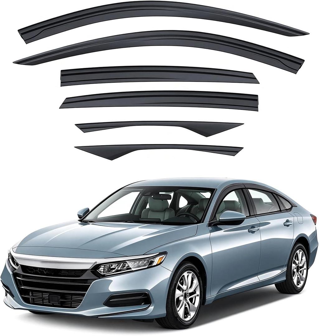 Window Visors Rain Guards Fit for Honda Accord Sedan 2018-2022 6PCS