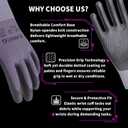 12 Pairs Work Gloves MicroFoam Nitrile Coated Safety Gloves, Dotted for Non-Slip Grip, Touchscreen, Ideal for Warehouse Package Handling, Construction, Gardening, Gray Large Work Gloves for Men