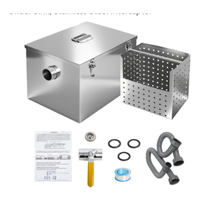 8 lbs Commercial Grease Trap for Home Restaurants Under Sink, Stainless Steel Interceptor
