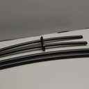 Moen Matte Black Adjustable 57 to 60-Inch Double Curved Shower Rod, Permanent Wall Mounted Shower Curtain Rod, DN2141BL