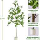 Erimda Faux Black Olive Tree 7ft, Faux Plants Indoor Large Tall Tree Artificial Shady Lady Tree with Natural Wood Trunk & Realistic Leaves, Fake Olive Plant for Home Office Indoor Decor