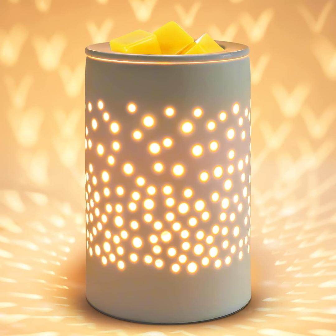 Bobolyn Ceramic Electric Wax Melt Warmer Candle Warmer Lamp Melt Wax Cube Melter Fragrance Warmer- Ideal Gift for Wedding, Spa and Aromatherapy