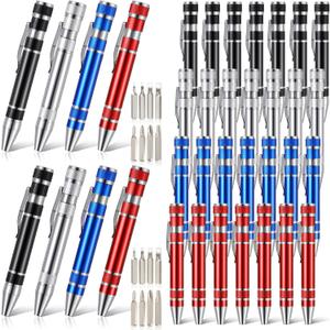 Mudder Pen Screwdriver Gifts Multitool Handy Tool 8 in 1 Magnetic Pocket Screwdriver Precision Function for Mini Gadgets(36 Pieces)