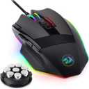Redragon M801 Gaming Mouse, RGB PC Gaming Mouse MMO with 9 Programmable Buttons Macro Recording, 16000 DPI, Fire Button for Gaming Windows Computer - Wired, Black