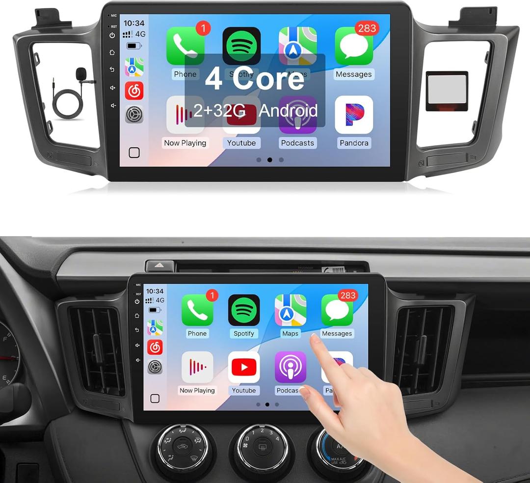 Leadfan Car Radio for Toyota RAV4 2013-2018 Stereo Compatible with JBL Audio Receiver Wireless CarPlay Android Auto, 9 Inch Touchscreen BT WiFi GPS Navigation Backup Camera MIC SWC Estereo 2+32G