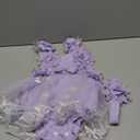 Aiwpstoin Infant Baby Girl Romper Dress Sleeveless Bow Flower Lace Tulle Dress Bodysuit Headband Newborn Summer Outfits (12-18 Months, Purple)