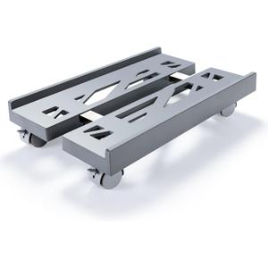 Adjustable Mobile CPU Stand, Ventilated Computer Tower Stand with 4 Caster Wheels Fits Most PC Tower, Under Desk CPU Holder PC Floor Cart Computer Riser for Students and Gamers (Gray)
