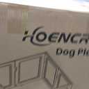 Clear Acrylic Dog Playpen Indoor, Black, 24" H, 8 Panels