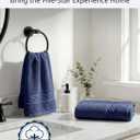 LANE LINEN Hand Towels for Bathroom - 4 Pack (16" x 28") - 100% Cotton Hand & Face Towels - Durable, Lightweight & Quick Dry - Affordable Bathroom Hand Towel, Everyday Essential for Dorm Rooms - Navy