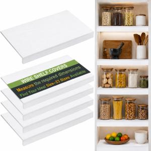 Wire Shelf Covers for Pantry, Tool-Free Wood Wire Rack Cover, 22 x 16 in, 22x16x2.6in