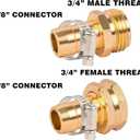 Hourleey Garden Hose Repair Connector with Clamps, Fit for 3/4" or 5/8" Garden Hose Fitting, Male and Female Hose Adapter Water Hose Repair Kit, 5 Set