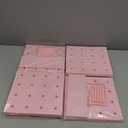 HGYZE Peg Boards for Walls with Shelf & Hooks, No Punching Craft Room Storage for Bedroom Garage Living Room Office, Pegboard Ledges Organizer, 4 Pack Decorative Wall Panel Kits for Blindboxes (Pink)