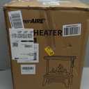 18 inch Panoramic Window with 1500W/1650W Electric Wood Fireplace Flame Effect, 4in1 Independent Indoor Space Heater. Full arc 3D Panoramic Flame Effect with 3S Fast Heating