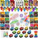 BenLouis 84Pcs Monster Truck Party Favors Truck Car Theme Coloring Books Crayons Sticker Set Bulk for Kids Racing Wheels Birthday Decor Goodie Bag Stuffer Classroom Rewards Craft Pinata Supplies