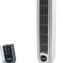 Lasko Oscillating Tower Fan with Remote Control, 3 Quiet Speeds, Timer for Bedroom, Kitchen, Office Use, White, 36" 2510