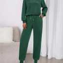 BTFBM Women's 2 Piece Tracksuit Spring Outfits 2026 Long Sleeve Half Zip Sweatshirt Sweatpants Lounge Set Sweatsuits (XL)