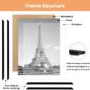 upsimples 20x28 Picture Frame Black 3 Pack, Scratch-Proof Poster Frames 20 x 28 for Photo Gallery - Slide-In Strips, Horizontal or Vertical Wall Mounting
