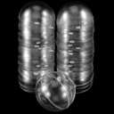 HAKZEON 48 Pack 3.14 Inch Hanging Globe, 80mm Transparent Decorative Ball, Plastic Clear Fillable Baubles Ball for Festivals Ornaments Party, Home Decorations, Wedding, Birthday, Gifts, DIY Crafts