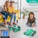 FUNiOi Cool 8WD RC Stunt Car for Kids Ages 6 7 8-12 13 14 Year Old - Remote & Gesture Hand-Controlled Toy with Lights & Music, Rotating Drift Car for Boys, 2.4Ghz