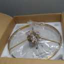 20inch Ceiling Fan with Light Gold Flush Mount Fandelier with Remote Control Modern LED Ceiling Fan 6 Wind Speeds Fandelier for Bedroom Living Room Kitchen