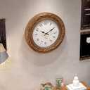 Menterry European Vintage Decorative Wall Clock, 12" Antique Gold Style, Battery Operated Wall Clocks for Kitchen, Bedroom, Farmhouse, Bathroom, Offices