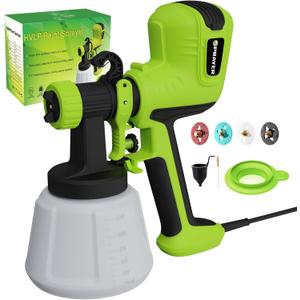 ELPIDIO Paint Sprayer, 700W HVLP Electric Spray Gun, with Cleaning & Blowing Joints 4 Copper Nozzles and 3 Patterns Paint Sprayers for Home Furniture, Walls, Cabinets, Fence, Door etc. EP62.