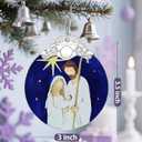Stained Glass Religious Ornament, Nativity Christmas Ornaments, Christmas Decorations for Tree, Holiday Ornament, Christian Gifts, Religious Gifts, Gift Ideas & Xmas Gift