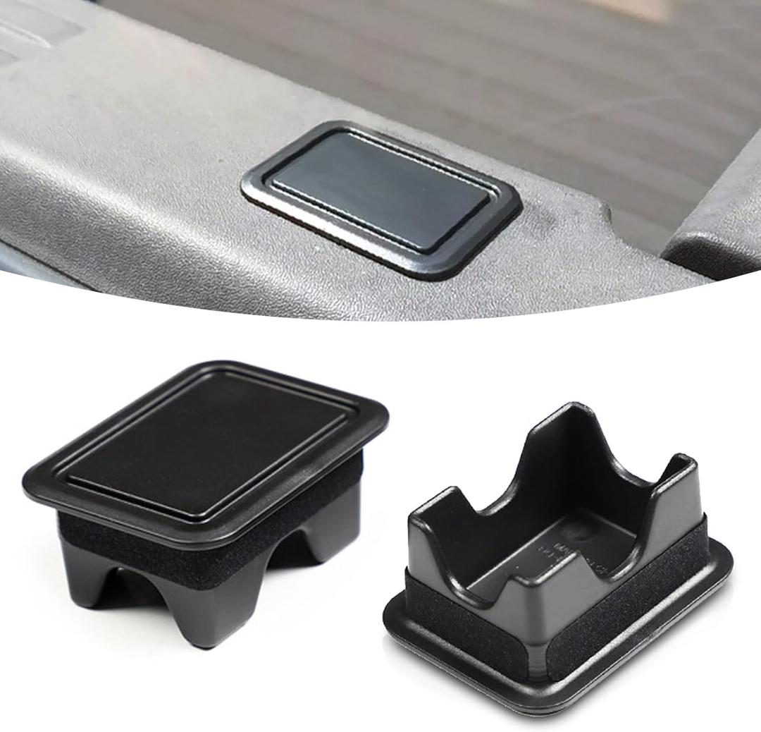 2 PCS Car Rear Trunk Hole Plug, Waterproof Durable Automotive Rear Truck Bed Rail Stake Pocket Cover, No Tool Installation, Vehicle Seal Cover, Compatible with Dodge 2019-2021 Ram (Black)