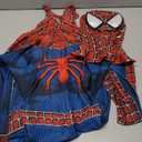 Halloween Cosplay Costume Superhero Spandex Jumpsuit Bodysuit Costume Mask 3D Style, Red, Adults-M(Height:63-65Inch)