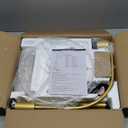 Nintiue Upgraded Modern Arc Dimmable Tall Standing Floor Lamp with Linen Shade, 1200 Lumens LED Bulb Included, for Living & Reading Room, Bedroom, Office & Nursery, Gold