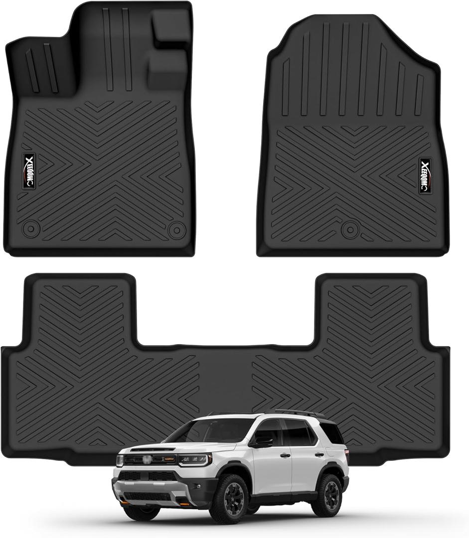 Floor Mats for 2026 Honda PassportAll Weather TPE Protection Floor Liners 1st & 2nd Row Floor Liners for 2026 Honda Passport Accessories