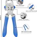 3 x Multi-function Manual Can Opener Bottle Opener, Oversized Hand-held Easy Rotary Knob, Safe Cut Can Opener with Non-Slip Handle, Smoother Cut Sharp Blade for Seniors Kitchen Tool, Blue