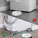 Washer and Dryer Pedestals, Adjustable Mini Fridge Stand with 8 Reinforced Feet & 4 Dual Wheels, Thickened Base for Fridges, Washers, Dryers