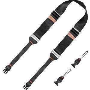 K&F Concept 45mm Camera Neck Strap for Photographers Camera Strap Quick Release Clip Adjustable Sling Strap Compatible for Nikon Canon Sony Olympus DSLR Camera Black