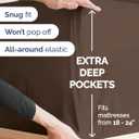 Extra Deep King Sheet Set - 4 Piece Breathable & Cooling Bed Sheets - Easily Fits 18 to 24 inch Mattress - Ultra Soft, Wrinkle & Fade Free w/ Extra Deep Pockets - Comfy Hotel Luxury Bedding - Brown