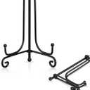 4 pack Iron Display Stand, Black Iron Easel Plate Display Photo Holder Stand, Displays Picture Frames, Decorative Plates, Tablets and Art 4 Inch